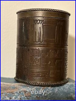 Unusual Rare Antique VTG 3 Cast Bronze Metal Ammo Storage REALLY DETAILED