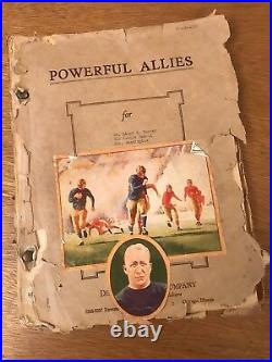 VERY RARE 1920s Antique Football & Basketball Coaching Notes Scrapbook Vintage