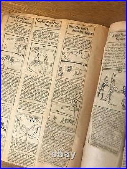 VERY RARE 1920s Antique Football & Basketball Coaching Notes Scrapbook Vintage