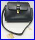 VINTAGE RARE Purse Black Leather Hand Bag JB Lion 70's NEW