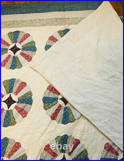 VTG RARE Early's of Witney Bedspread Patchwork Quilt Blanket Throw Handstitched