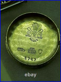 VTG ROLEX PRECISION 18k GOLD WATCH LADIES PATENTED ref 3747 ANTIQUE RARE 1940's