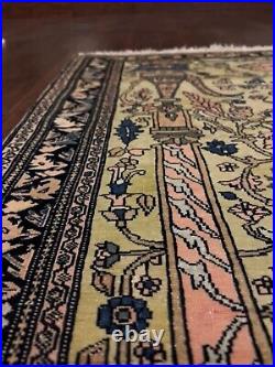Veg. Dye Rare Antique Hand Knotted Vintage Floral Area Rug Carpet 3'6x5'1, #18