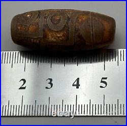 Very Large Rare Old Eyes Tibetan Dzi Agate Bead for good luck and positivity