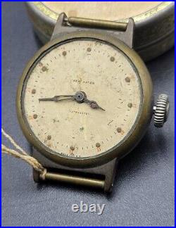 Very Rare Antique New Haven Compensated Military Watch For Repairs