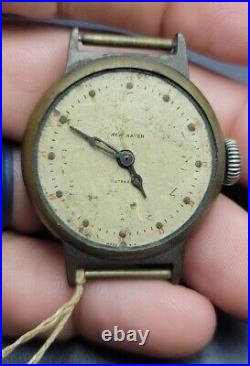 Very Rare Antique New Haven Compensated Military Watch For Repairs