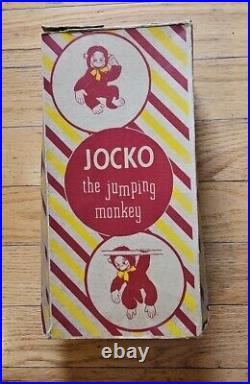Very Rare Antique Vintage JOCKO The Jumping Monkey With The Original Box
