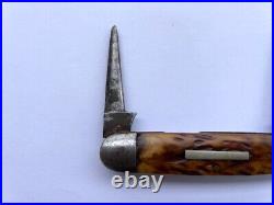 Very Rare Antique Vintage Peerless Cutlery Jigged Bone Folding Pocket Knife
