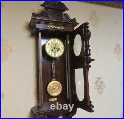 Very Rare Germany Wall Clock Antique Regulator striking and Pendulum 1900