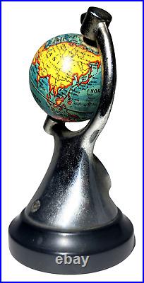 Vintage 1893-1933 Chicago World's Fair Mini Spinning Globe Souvenir RARE ANTIQUE