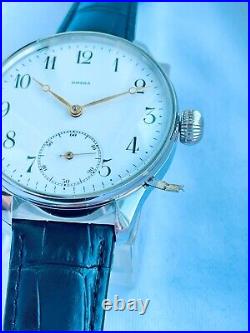 Vintage 1895`s New Cased ENAMELED FACE rare Antique Swiss Men`s Watch