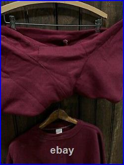 Vintage 1950s Russell Southern Sweatshirt Sweatpants Set Deadstock Rare Single V
