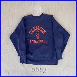 Vintage 1960s Champion Expansion Gusset Clemson Basketball Reverse Weave Rare