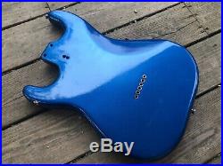 Vintage 1972-1976 Fender Stratocaster Body Lake Placid Blue Hardtail RARE
