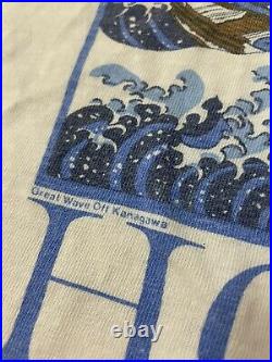 Vintage 1984 Hokusai Japanese Art T Shirt Large RARE 80s Great Wave Of Kanagawa