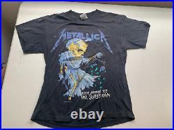 Vintage 1989 Original Metallica PUSHEAD Artwork T Shirt Sz. M RARE