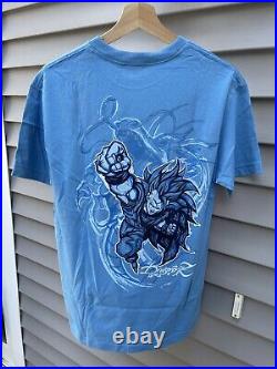 Vintage 2002 Dragon Ball Z shirt M NWT Light Blue Goku Anime Rare New