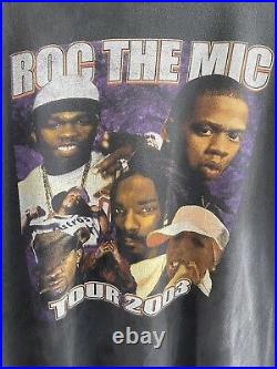 Vintage 2003 Roc the Mic Tour tee Jay Z 50 Cent Rap Rare XL