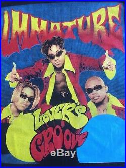 Vintage 90s Bootleg Immature Rap Tee sLovers Groove Double sided Rare Grail Vtg