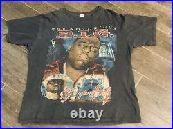 Vintage 90s Notorious Big Rap Tee XL Very Rare Tshirt OG Biggie VTG