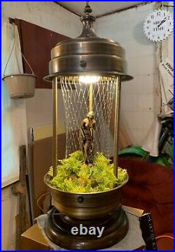 Vintage Antique 1960s Mineral Oil Rain Lamp WORKS Rare Nude Greek Goddess MJW
