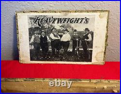 Vintage Antique Cigar Box Heavyweight's Very Rare With Metal Attachment