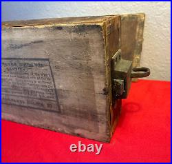 Vintage Antique Cigar Box Heavyweight's Very Rare With Metal Attachment