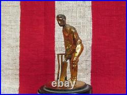 Vintage Antique Cricket Club Award Trophy 4 1/2 Tall Figural Batsman 1942 Rare