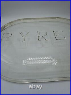 Vintage Antique Rare 15 X 10 1/2 Glass PYREX Aluminum Roaster LID ONLY