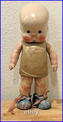 Vintage Antique Rare 1925 Hebee Shebee Horsman 10 Composition Jointed Doll Read