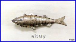 Vintage Antique Rare Silver Fish Handmade article