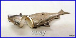 Vintage Antique Rare Silver Fish Handmade article