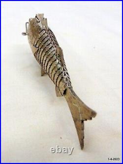 Vintage Antique Rare Silver Fish Handmade article