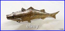 Vintage Antique Rare Silver Fish Handmade article