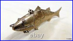 Vintage Antique Rare Silver Fish Handmade article