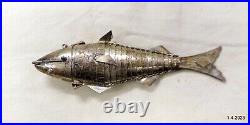 Vintage Antique Rare Silver Fish Handmade article