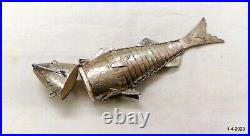 Vintage Antique Rare Silver Fish Handmade article