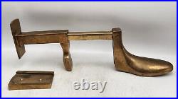 Vintage/Antique Rare Solid Brass Shoe Stretcher Adjustable Store Sizer 10lb /13