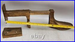 Vintage/Antique Rare Solid Brass Shoe Stretcher Adjustable Store Sizer 10lb /13