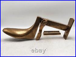 Vintage/Antique Rare Solid Brass Shoe Stretcher Adjustable Store Sizer 10lb /13