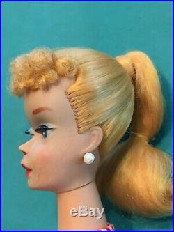 Vintage Barbie Beautiful A/O Blonde #4 Ponytail w Air-Brushed Face Rare, HTF