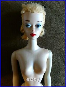 Vintage Barbie Doll #3 Blonde Ponytail Amazing Pretty Ivory Body! Rare