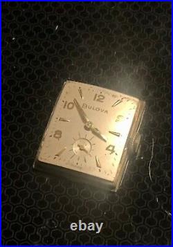 Vintage Bulova Swiss Men's Watch, Gold Filed Case With Hidden Lugs, Rare BBA Mvmt