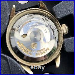 Vintage Cartier Ladies 14K Gold Automatic Watch-Cream Satin Dial- 16mm-MCM-Rare
