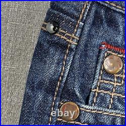 Vintage China RARE Distressed Jeans Embroidered Button Fly Size 30