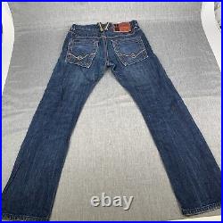 Vintage China RARE Distressed Jeans Embroidered Button Fly Size 30