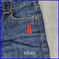 Vintage China RARE Distressed Jeans Embroidered Button Fly Size 30