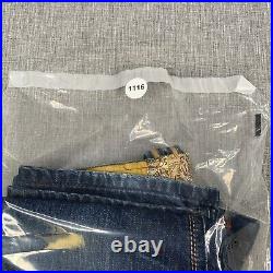 Vintage China RARE Distressed Jeans Embroidered Button Fly Size 30