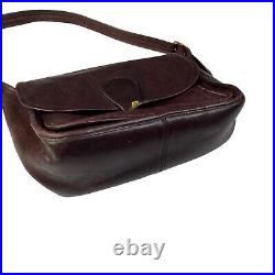 Vintage Coach NYC RARE PURPLE BURGUNDY Leather Crossbody Shoulder Bag Purse 1818