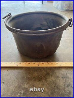 Vintage Copper Bucket With Handle. Rare Antique